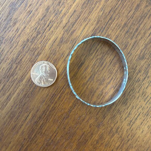 Vintage Hawaiian Baby Bracelet 925 Sterling Plumeria Keiki Bangle Signed - Picture 8 of 11